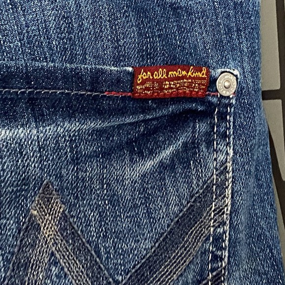 7 For All Mankind 'A' Pocket Bootcut/Flare Dark Wash Jeans Size 32 - Picture 10 of 13